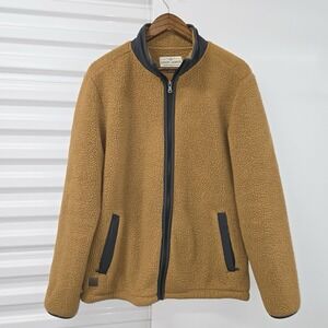 Cody James Sherpa Fleece Jacket Mens Medium Brown Full Zip Western Coat